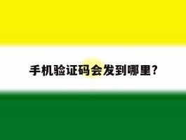 手机验证码会发到哪里?
