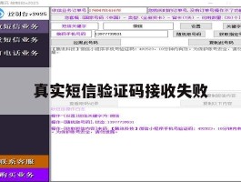 真实短信验证码接收失败