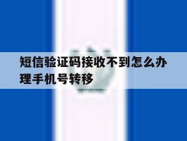 短信验证码接收不到怎么办理手机号转移的简单介绍