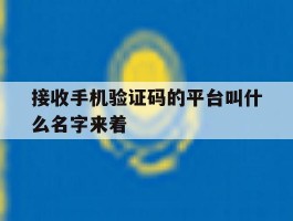 接收手机验证码的平台叫什么名字来着
