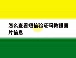 怎么查看短信验证码教程图片信息