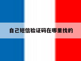 自己短信验证码在哪里找的