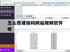 怎么搭建接码网站视频软件呢