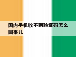 国内手机收不到验证码怎么回事儿