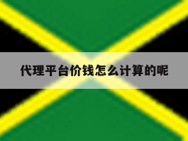 代理平台价钱怎么计算的呢