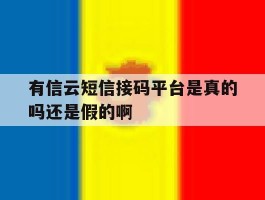 有信云短信接码平台是真的吗还是假的啊