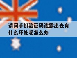 请问手机验证码泄露出去有什么坏处呢怎么办的简单介绍