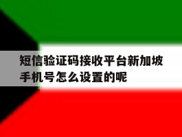 短信验证码接收平台新加坡手机号怎么设置的呢的简单介绍