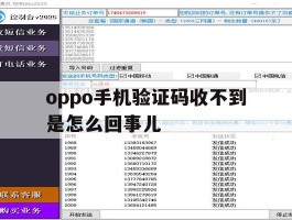 oppo手机验证码收不到是怎么回事儿