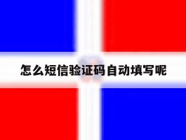 怎么短信验证码自动填写呢