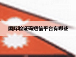 国际验证码短信平台有哪些