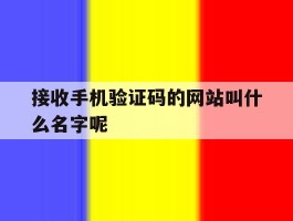 接收手机验证码的网站叫什么名字呢