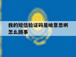 我的短信验证码是啥意思啊怎么回事