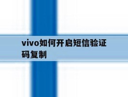vivo如何开启短信验证码复制