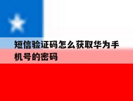 短信验证码怎么获取华为手机号的密码