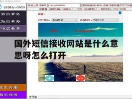 国外短信接收网站是什么意思呀怎么打开