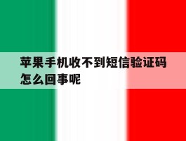 苹果手机收不到短信验证码怎么回事呢