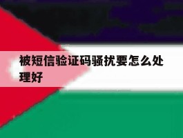 被短信验证码骚扰要怎么处理好