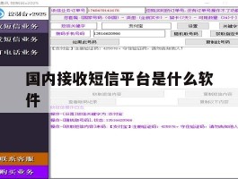 国内接收短信平台是什么软件