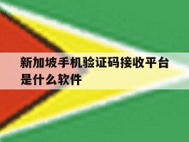 新加坡手机验证码接收平台是什么软件