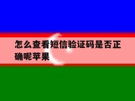 怎么查看短信验证码是否正确呢苹果