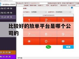 比较好的放单平台是哪个公司的