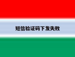 短信验证码下发失败