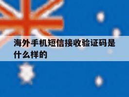 海外手机短信接收验证码是什么样的