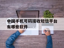 中国手机号码接收短信平台有哪些软件
