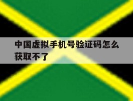 中国虚拟手机号验证码怎么获取不了