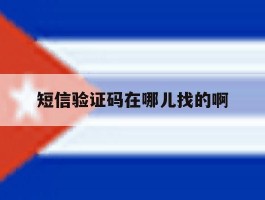 短信验证码在哪儿找的啊