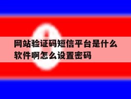 关于网站验证码短信平台是什么软件啊怎么设置密码的信息