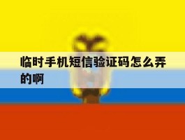 临时手机短信验证码怎么弄的啊