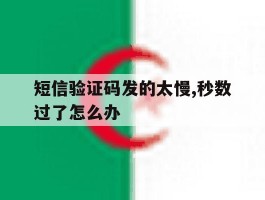 短信验证码发的太慢,秒数过了怎么办