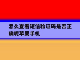 怎么查看短信验证码是否正确呢苹果手机