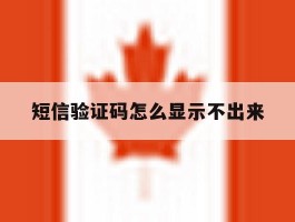 短信验证码怎么显示不出来