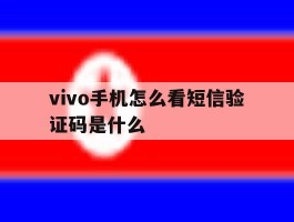 vivo手机怎么看短信验证码是什么