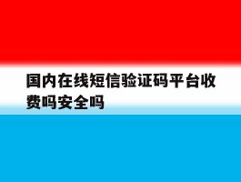 包含国内在线短信验证码平台收费吗安全吗的词条