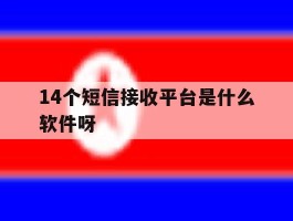 14个短信接收平台是什么软件呀