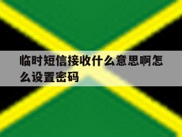 临时短信接收什么意思啊怎么设置密码