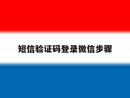 短信验证码登录微信步骤
