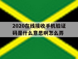 2020在线接收手机验证码是什么意思啊怎么弄