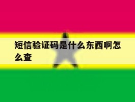 短信验证码是什么东西啊怎么查