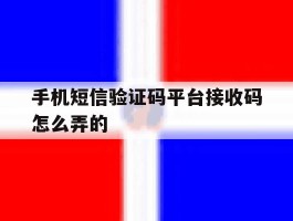 手机短信验证码平台接收码怎么弄的
