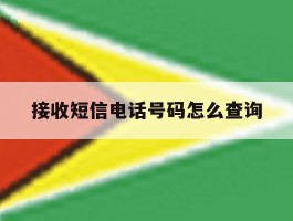 接收短信电话号码怎么查询