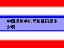 中国虚拟手机号验证码是多少啊