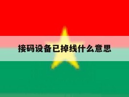 接码设备已掉线什么意思