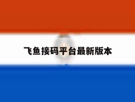 飞鱼接码平台最新版本的简单介绍