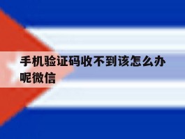 手机验证码收不到该怎么办呢微信