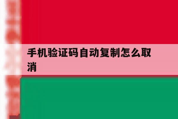 手机验证码自动复制怎么取消 手机验证码自动复制怎么取消